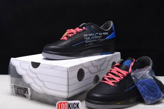Cheap LUCY SP Black DJ4375-004 Blue Retro Jordan 2 Off-White Low 0407